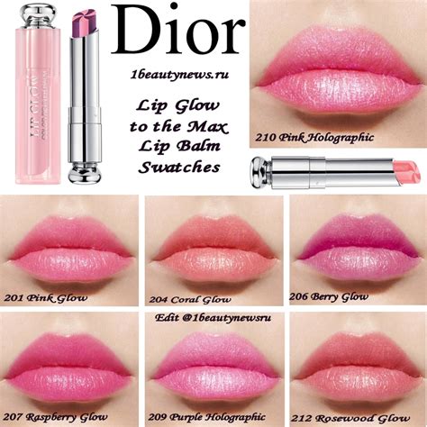 dior lip glow to the max hydrating color reviver balm|Dior Lip Glow balm swatches.